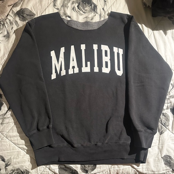 Brandy Melville Malibu Oversized Cutoff Sweatshirt - Picture 1 of 2